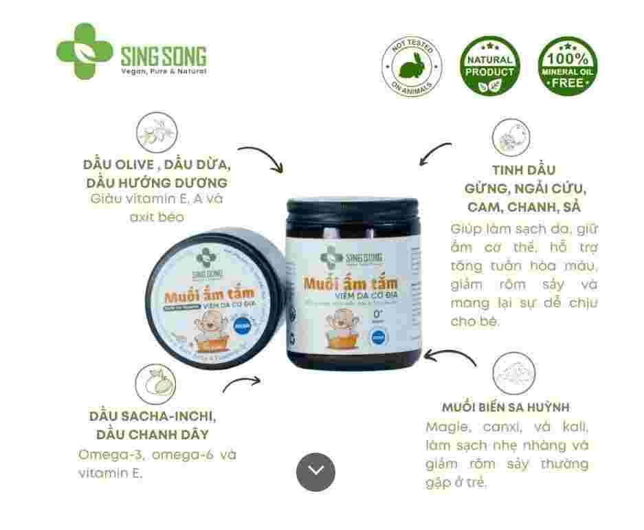 Muối ấm tắm (Viêm da cơ địa) 200gr